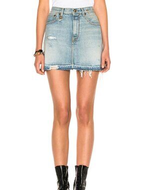 R13 High Rise Mini Skirt